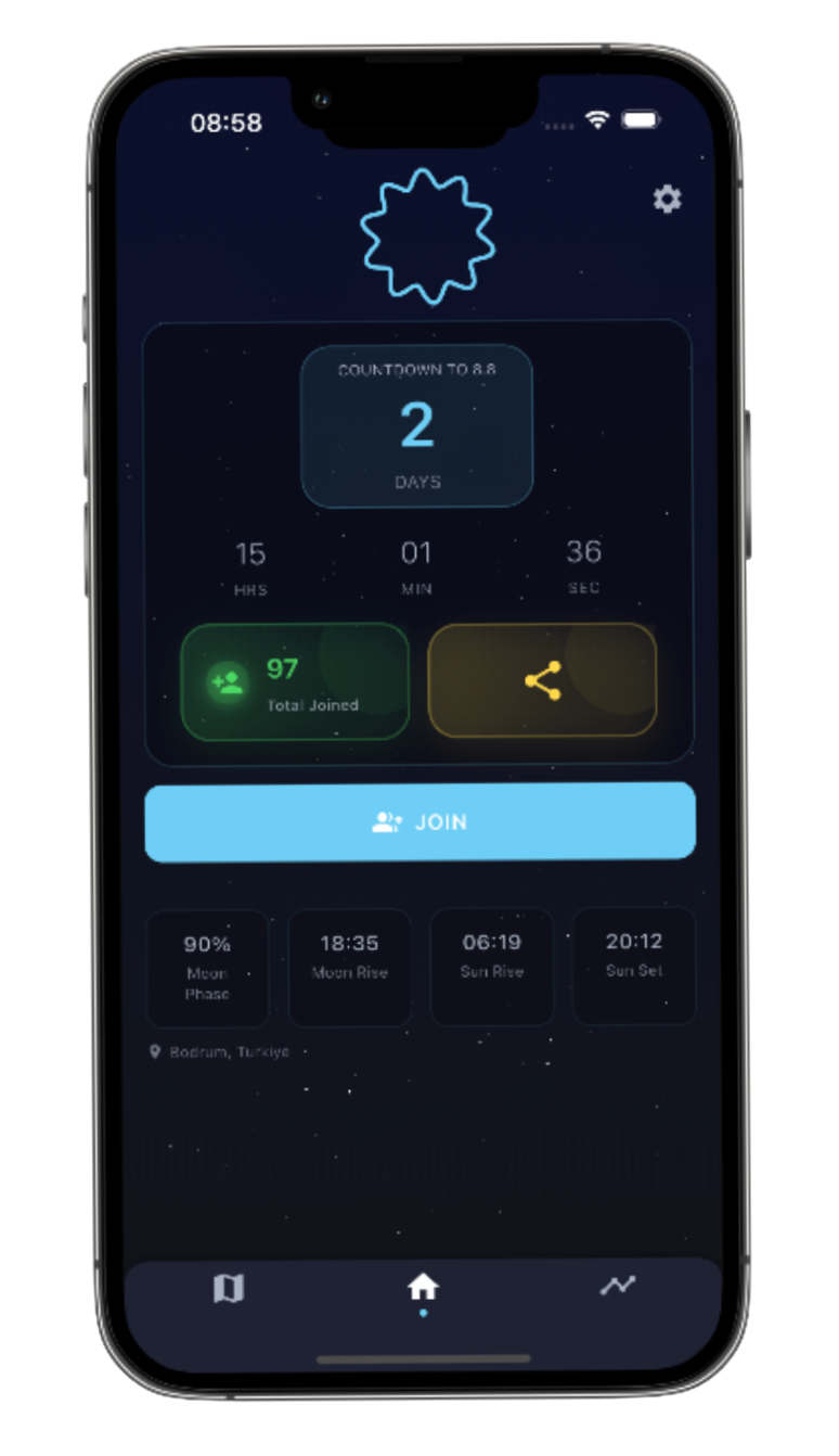 Save the Night App Mockup